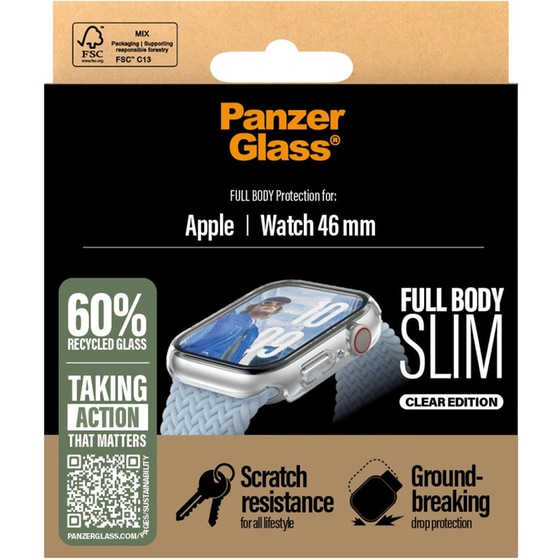 Προστασία Οθόνης PanzerGlass Full Body Slim Protection Tempered Glass για Apple Watch 46mm image 3