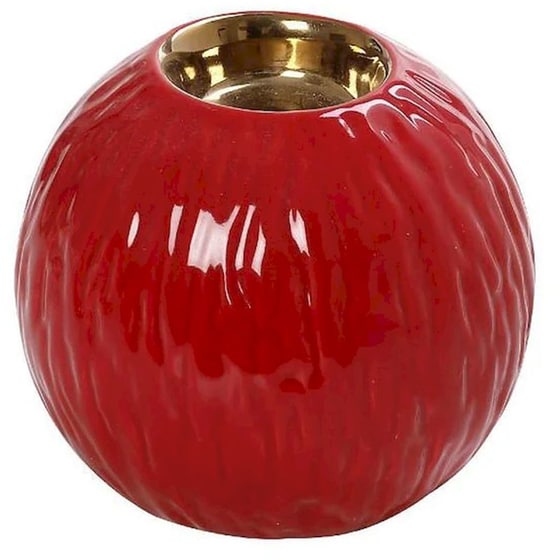 Κηροπήγιο Espiel Rod249k6 Κεραμικό 8.5x7cm - Κόκκινο image 0