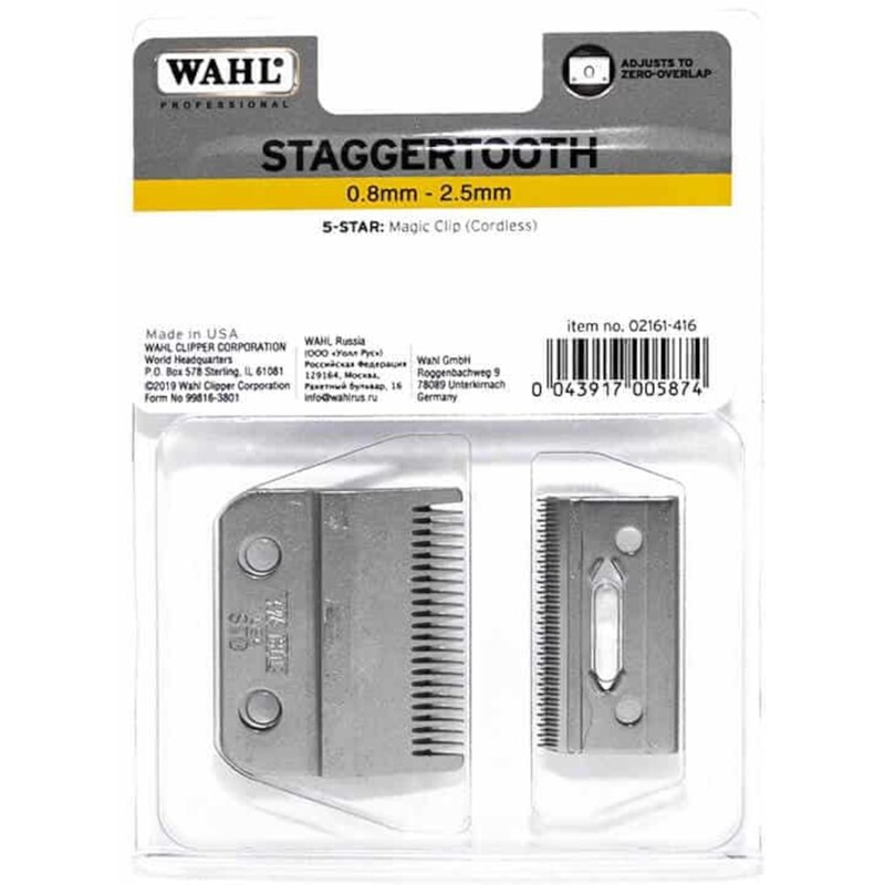 Ανταλλακτικό Κοπτικό WAHL Magic Cordless Stagger Τooth (02161-400) Ασημί