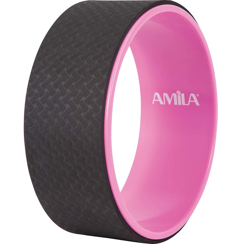 AMILA Yoga Wheel Amila 81792 33 cm - Ροζ/ Μαύρο