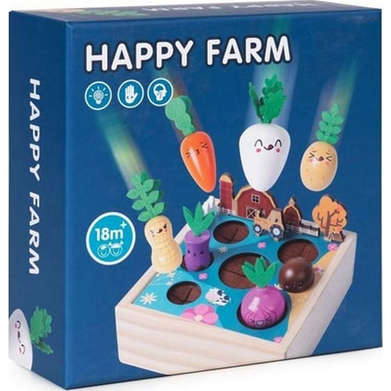 Ξύλινο Παιχνίδι Ecotoys Λαχανόκηπος Τελάρο Με 7 Λαχανικά - 17x17x6.2 cm image 4