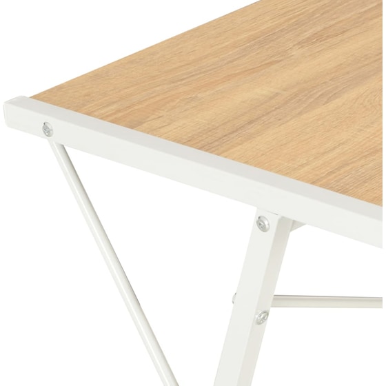 Γραφείο Βιβλιοθήκη VidaXL από Μοριοσανίδα 116x50cm - Δρυς/Λευκό image 5