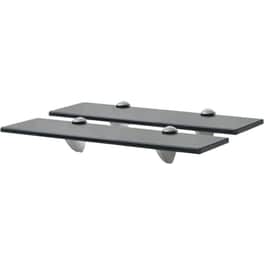 Ράφια Τοίχου VidaXL από Γυαλί 40x0.8x20 cm 2 Τμχ - Μαύρο