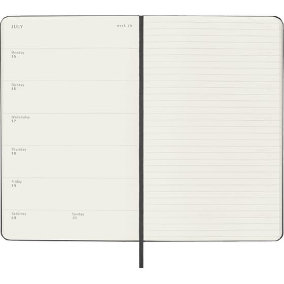 Ημερολόγιο Moleskine 2023-2024 18Μ Εβδομαδιαίο Large Hard Black image 2
