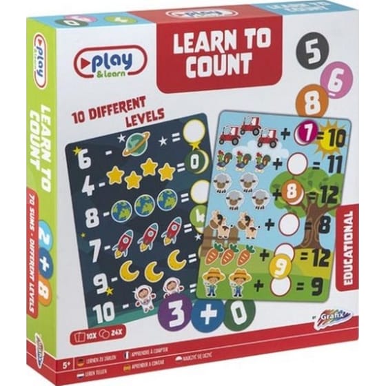 Εκπαιδευτικό Παιχνίδι Πράξεων για την Εκμάθηση Αριθμών με 5 Κάρτες (26x27x4cm, 5+ Ετών) image 0