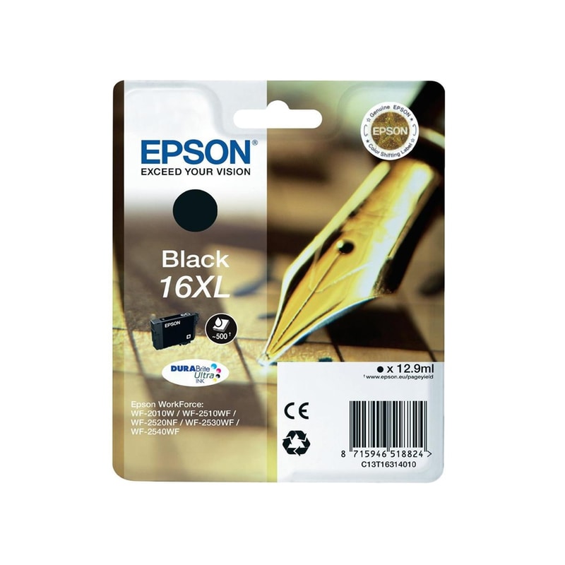 Epson 16XL Μαύρο Μελάνι Εκτυπωτή C13T16314010