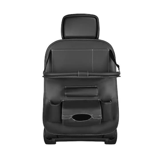 Car Organizer For The Seat Foldable Shelf Mini Car Table Black image 1