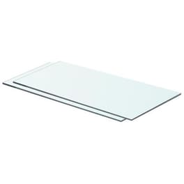 Ράφια Τοίχου VidaXL Πάνελ από Γυαλί 60x25 cm 2 Tμχ - Διάφανο