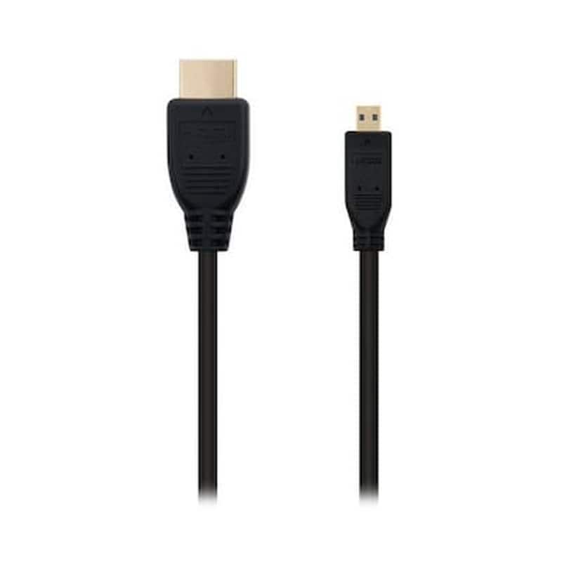 NANOCABLE Καλώδιο Hdmi Σε Micro Hdmi Nanocable 10.15.3501 Μαύρο (0,8 M)