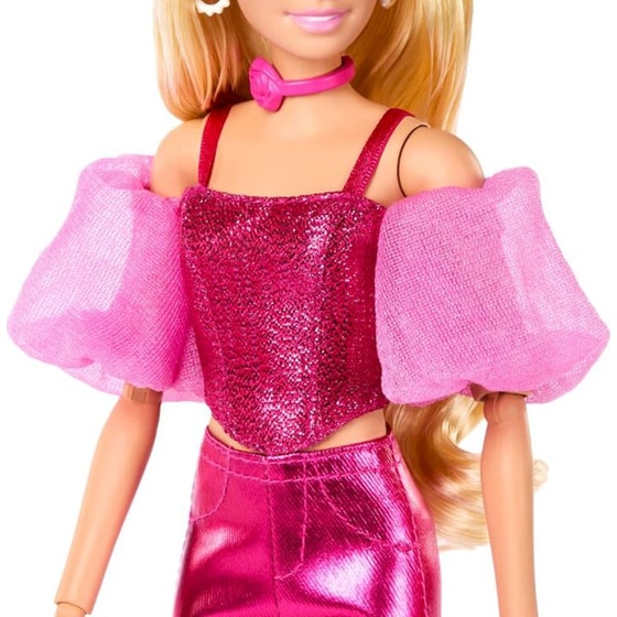 Κούκλα Mattel Barbie Deluxe Fashionistas Metallic Ροζ Κορσές (JFP40) image 3