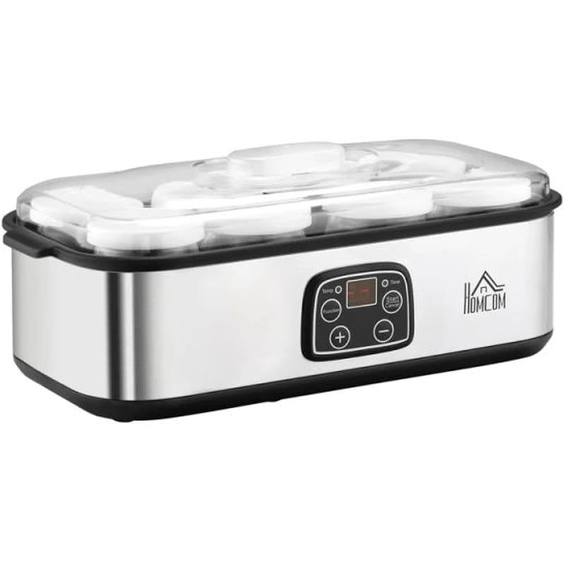 HOMCOM Γιαουρτομηχανή HOMCOM 800-089V90 30 W Ασημί