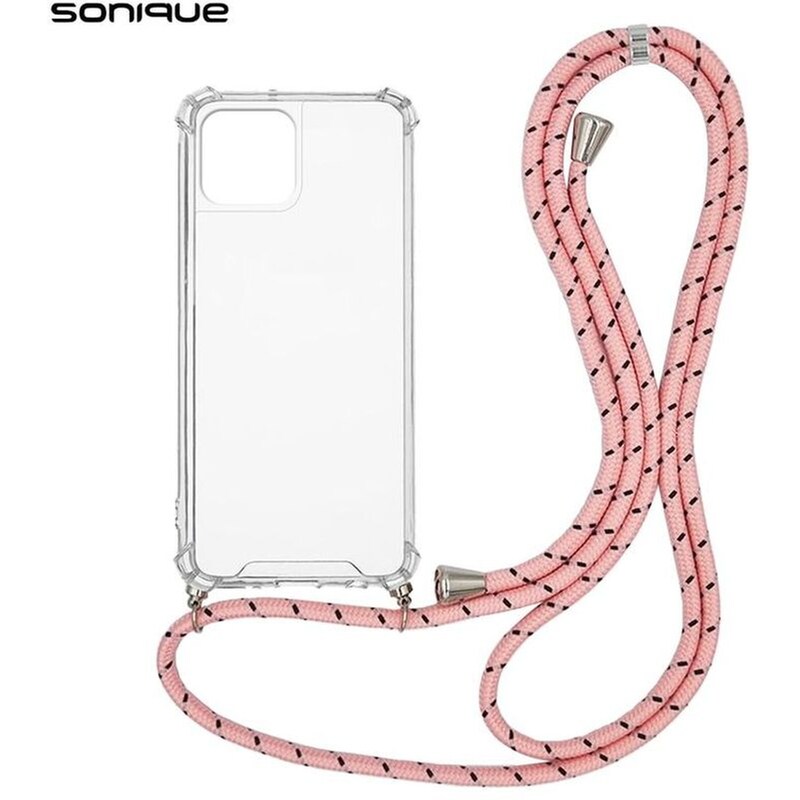 Θήκη Apple iPhone 15 - Sonique Armor Clear Με Κορδόνι - Πολύχρωμο