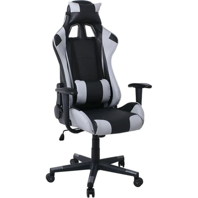 WOODWELL Καρέκλα Gaming Woodwell BF8000 από Τεχνητό Δέρμα - Μαύρη/ Γκρι