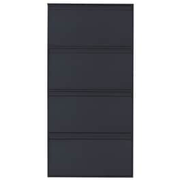 Παπουτσοθήκη Nextdeco Με 4 Τμήματα Από Μέταλλο 65.5x15.5x137.5 cm - Μαύρη