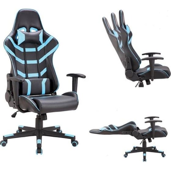 Καρέκλα Gaming ArteLibre Κυρήνη από Τεχνητό Δέρμα - Μαύρη/Μπλε image 3