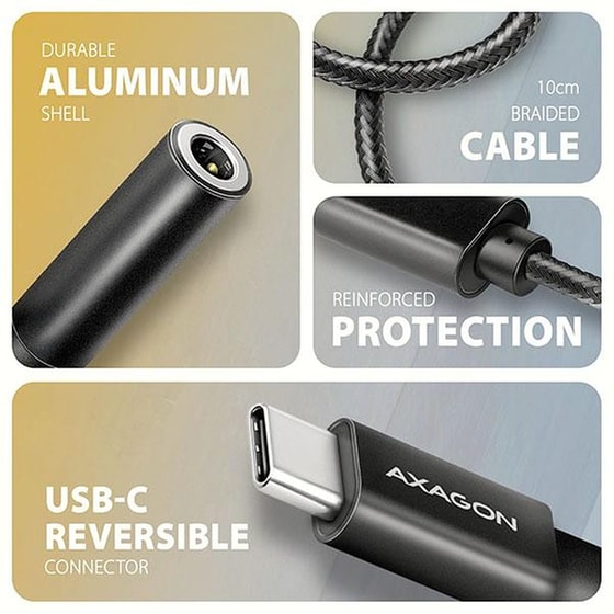 AXAGON ADA-HC USB-C DAC Εξωτερική Κάρτα Ήχου image 1