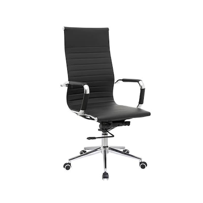 Διευθυντική Καρέκλα Γραφείου Woodwell BF3300 από Τεχνητό Δέρμα – Μαύρη