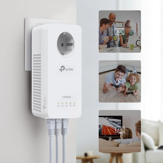 TP-Link TL-WPA8631P KIT AV1300 Powerline Διπλό Kit Ασύρματη Σύνδεση Passthrough έως 1300Mbps με WiFi 6 και 1 Θύρα Ethernet image 6