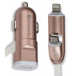 4smarts Multicord Charger Micro Usb+lighting Rose Gold