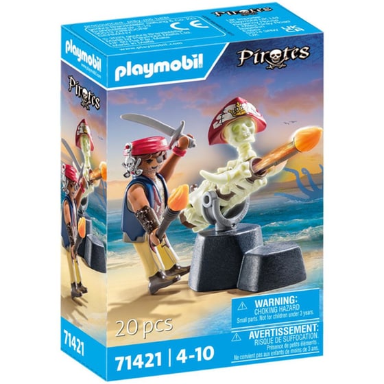PLAYMOBIL® Pirates Πειρατής με κανόνι (71421) image 0