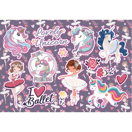 Μπλοκ Σετ Ζωγραφικής με Αυτοκόλλητα και Στένσιλ Must Girl 40 Φύλλων image 3