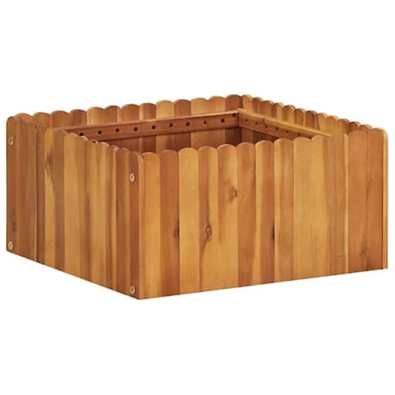 Vidaxl Ζαρντινιέρα Υπερυψωμένη 50 X 50 X 25 Εκ. Από Μασίφ Ξύλο Ακακίας VIDAXL