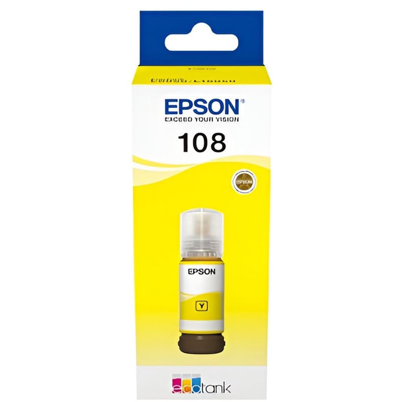 Epson 108 Κίτρινο Μελάνι Εκτυπωτή (C13T09C44A) (EPST09C44A) EPSON