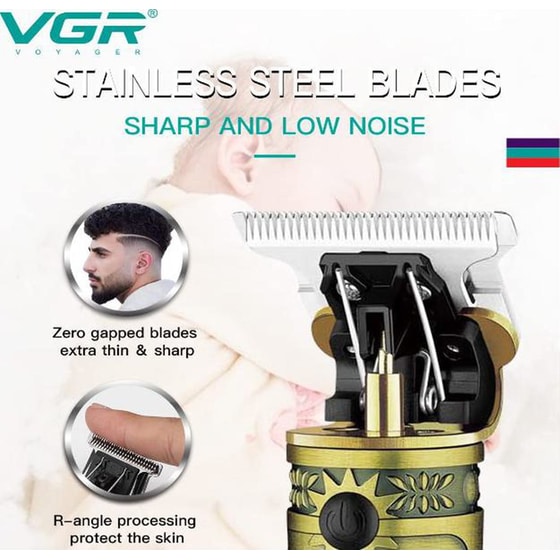 Κουρευτική Μηχανή HAIR VGR V-228 PROFESSIONAL Χρυσό image 5