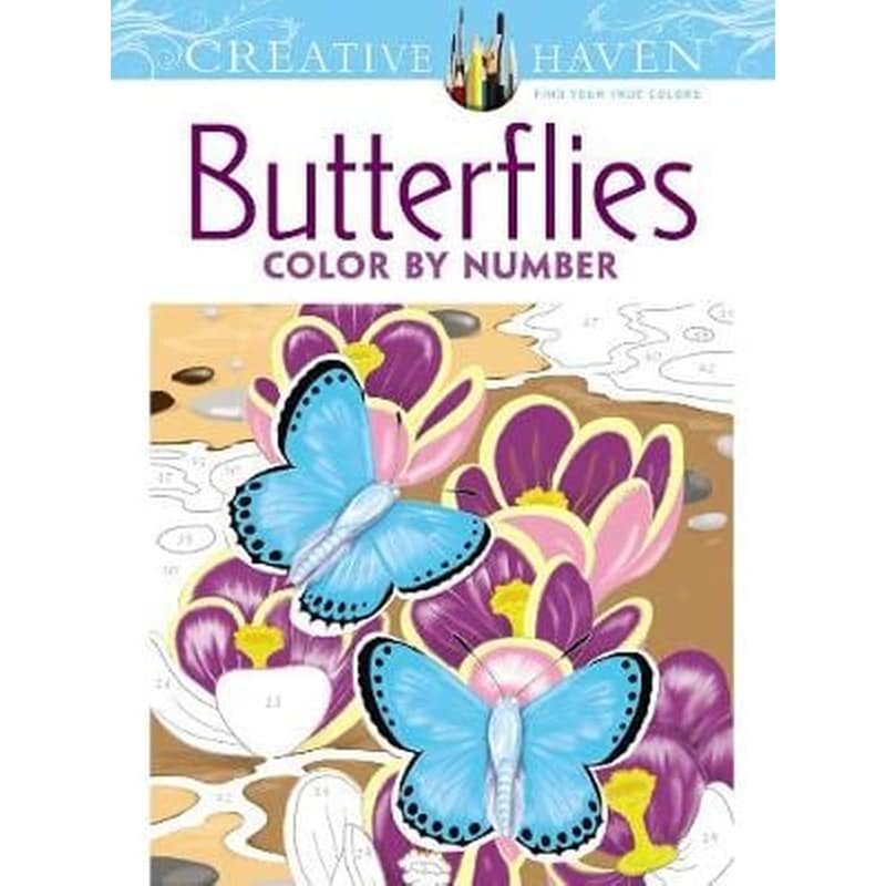 Creative Haven Butterflies Color by Number Coloring Book