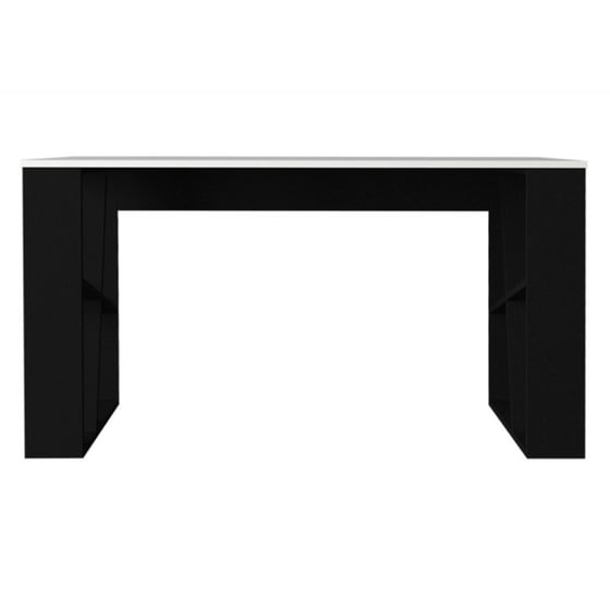Γραφείο Μελέτης Welhome από Μελαμίνη 140x60cm - Μαύρο/Λευκό image 3