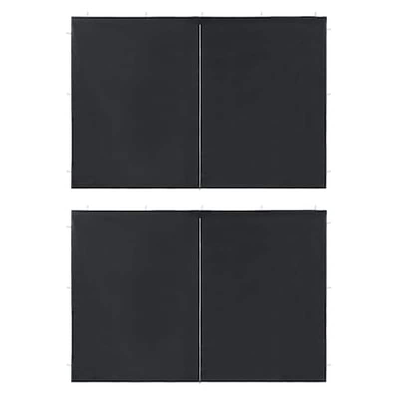 Τέντα Vidaxl Τοιχώματα Εκδηλώεων 2 Τμχ με Φερμουάρ - Ανθρακί