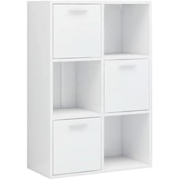 Βιβλιοθήκη VidaXL από Μοριοσανίδα 60x29.5x90 cm - Λευκό