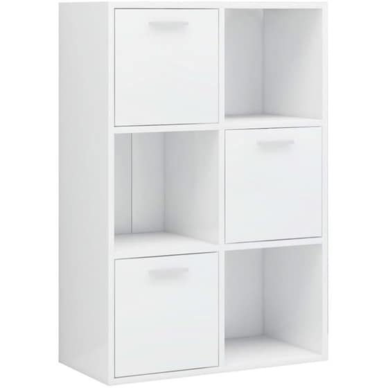 Βιβλιοθήκη VidaXL από Μοριοσανίδα 60x29.5x90 cm - Λευκό image 0