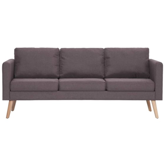 Σετ Σαλονιού 2 τμχ VidaXL από Ύφασμα - Taupe image 3