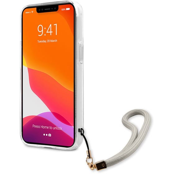 Θήκη Apple iPhone 13 Pro Max - Guess Marble Collection Printed Stripe - Γκρι/Λευκό image 1