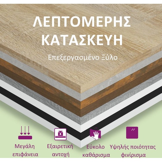 Βιβλιοθήκη VidaXL από Μοριοσανίδα 98x29x98 cm - Μπεζ/Sonoma image 6