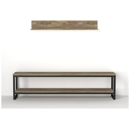 Έπιπλο Τηλεόρασης Τrentuno από Μοριοσανίδα 180x34.8x45cm - Καρυδί