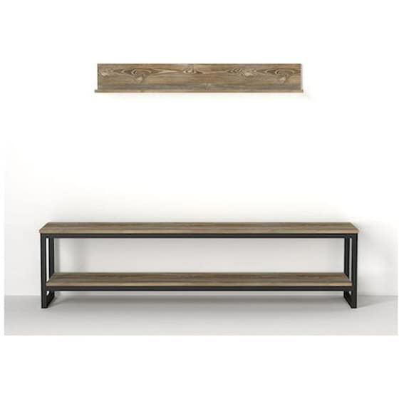 Έπιπλο Τηλεόρασης Τrentuno από Μοριοσανίδα 180x34.8x45cm - Καρυδί image 0