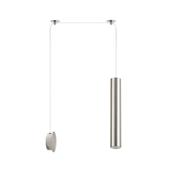 Απλίκα Τοίχου Homelighting Adept Tube 77-8902 Μεταλλική Φ5.5x40 cm - Ασημί image 0