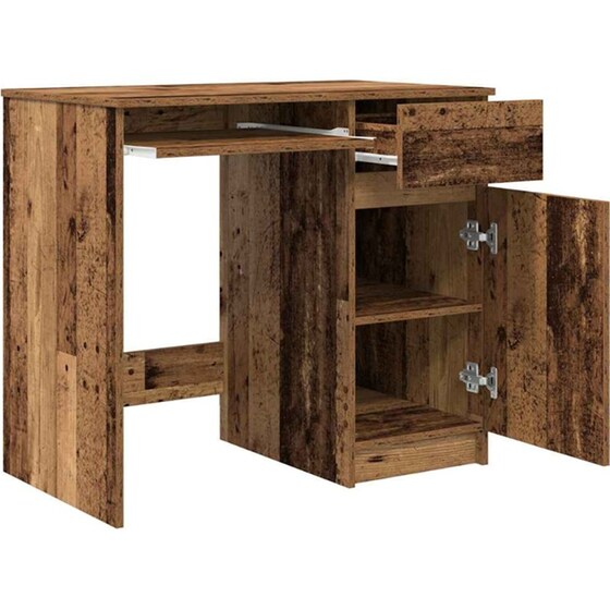 Γραφείο VidaXL από Επεξεργασμένο Ξύλο 86x49x76 cm - Παλιό Ξύλο image 4