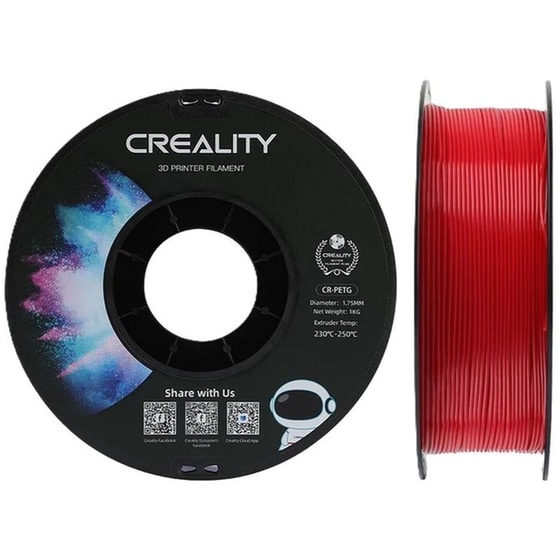 CREALITY Νήμα 3D Εκτυπωτή CR-PETG 1kg 1.75mm - Κόκκινο image 0