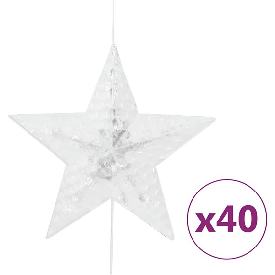 Χριστουγεννιάτικα Λαμπάκια VidaXL Κουρτίνα 200 Led 96cm - Λευκό Ψυχρό image 3