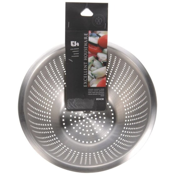 Σουρωτήρι Spitishop από Ανοξείδωτο Ατσάλι 24x11.5cm - Ασημί image 1