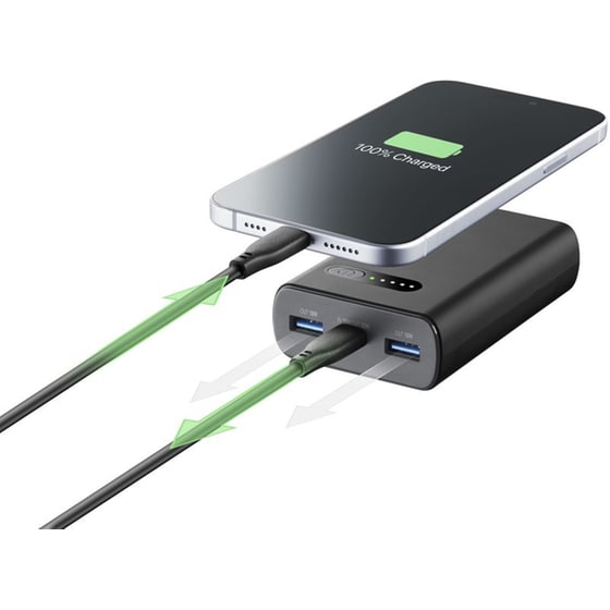 Powerbank Cellular Line Fast 10.000mAh 20W - Black image 1