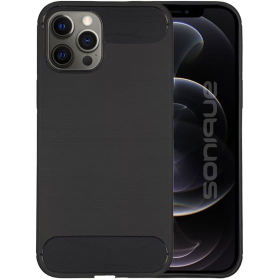 Θήκη Apple iPhone 12 Pro Max - Sonique Carbon Brushed - Μαύρο image 0