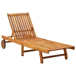 Ξαπλώστρα VidaXL από Μασίφ Ξύλο Ακακίας 199x59-63x30-85 cm- Καφέ
