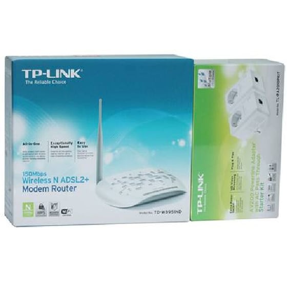 TP-Link TD-W8951ND & PowerLine TP-Link TL-PA2010P Kit - Ασύρματο Modem Router & Powerline Kit image 2