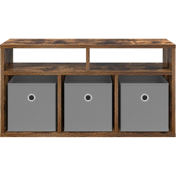 Έπιπλο Τηλεόρασης VidaXL με Συρτάρι 72 x 22,5 x 38 cm - Καπνιστή Δρυς image 5