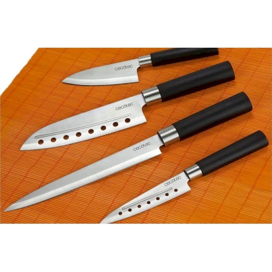Μαχαίρια Cecotec Santoku CEC-01002 από Ανοξείδωτο Ατσάλι 4 Τμχ - Μαύρο image 2