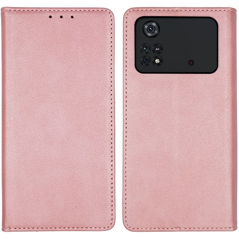 Θήκη Xiaomi Poco X4 5G - Sonique Vintage Magnet Book - Ροζ Χρυσό